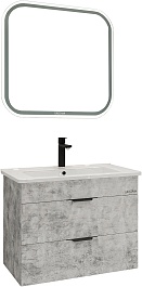 Grossman Мебель для ванной Кросс 65 подвесная бетон – фотография-1